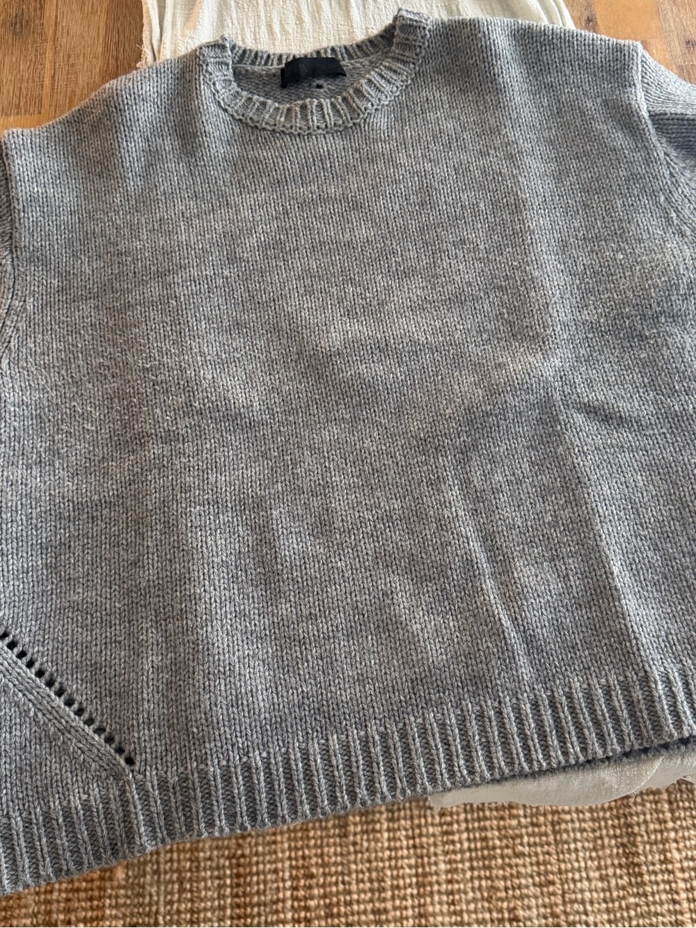 Zara - Gray Crewneck Knit Sweater